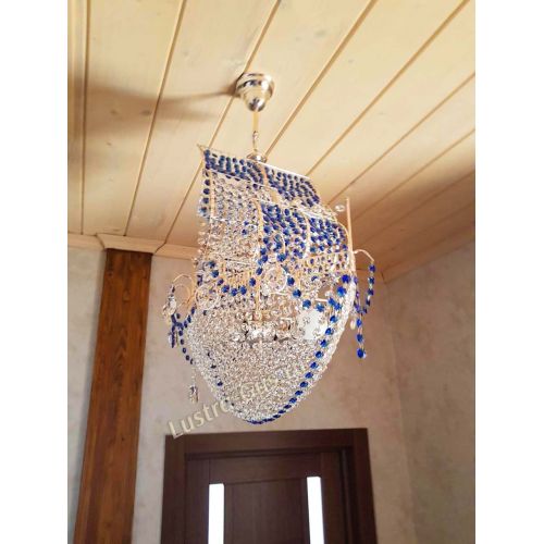 Люстра Парусник №1 синий в Саратове Гусь Хрустальный