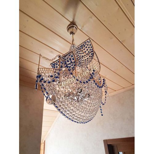 Люстра Парусник №1 синий в Саратове Гусь Хрустальный