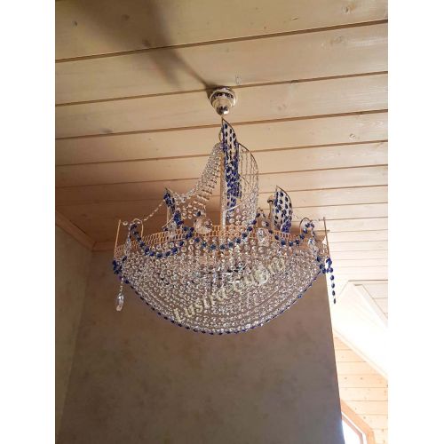 Люстра Парусник №1 синий в Саратове Гусь Хрустальный