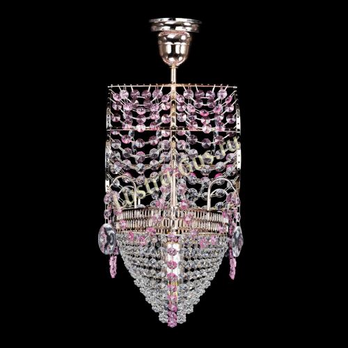 Люстра Парусник №1 розовый в Саратове Гусь Хрустальный