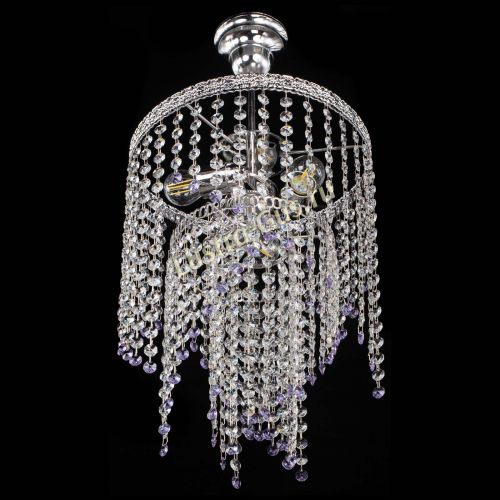 Люстра Токката Капель №3 фиолетовая в Саратове Гусь Хрустальный