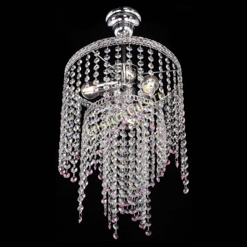 Люстра Токката Капель №3 розовая в Саратове Гусь Хрустальный