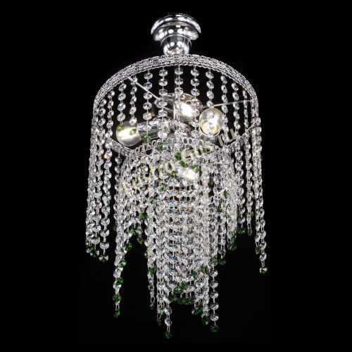 Люстра Токката Капель №3 зеленая в Саратове Гусь Хрустальный