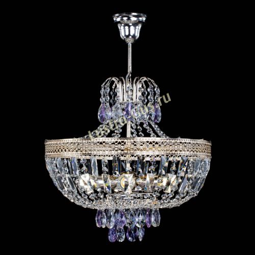 Люстра Венеция Астра №5 фиолетовая в Саратове Гусь Хрустальный