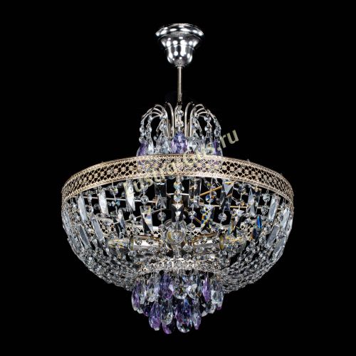 Люстра Венеция Астра №5 фиолетовая в Саратове Гусь Хрустальный