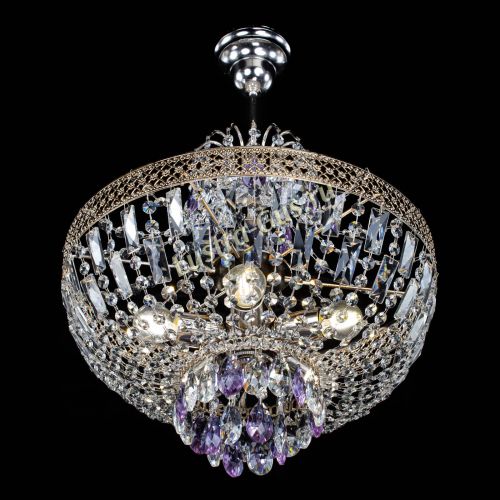 Люстра Венеция Астра №5 фиолетовая в Саратове Гусь Хрустальный