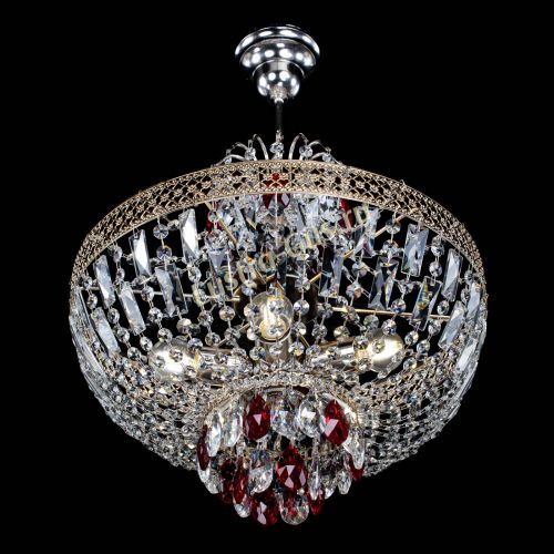 Люстра Венеция Астра №5 красная в Саратове Гусь Хрустальный