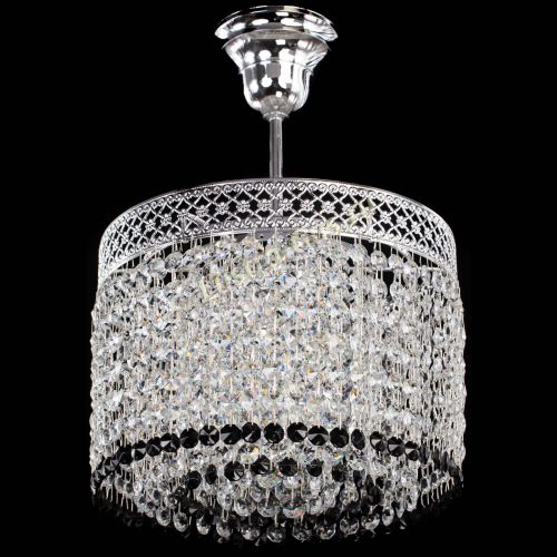 Люстра Венеция Капель №1 с подвесом Черная в Саратове Гусь Хрустальный