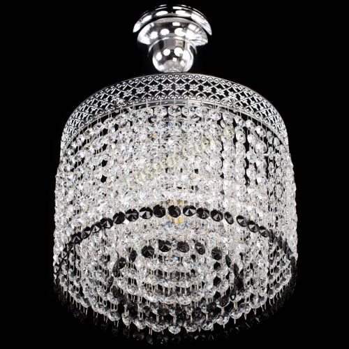 Люстра Венеция Капель №1 с подвесом Черная в Саратове Гусь Хрустальный