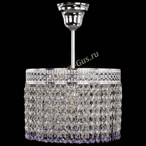 Люстра Венеция Капель №1 с подвесом Фиолетовая в Саратове Гусь Хрустальный