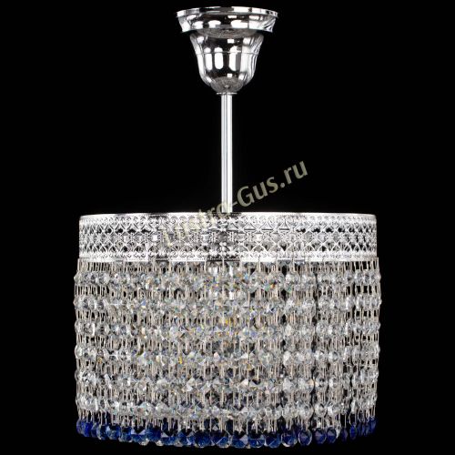 Люстра Венеция Капель №1 с подвесом Синяя в Саратове Гусь Хрустальный