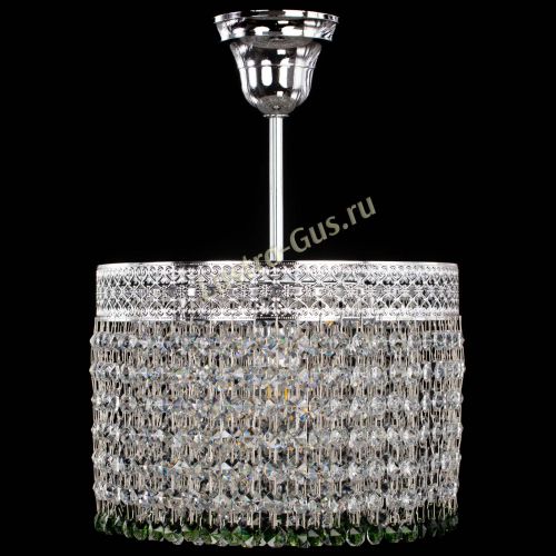 Люстра Венеция Капель №1 с подвесом Зеленая в Саратове Гусь Хрустальный