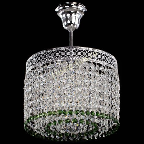 Люстра Венеция Капель №1 с подвесом Зеленая в Саратове Гусь Хрустальный