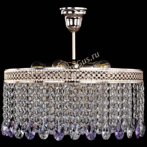 Люстра Венеция Капель журавлик фиолетовая в Саратове Гусь Хрустальный