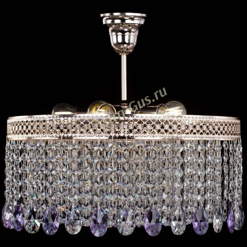 Люстра Венеция Капель журавлик фиолетовая в Саратове Гусь Хрустальный