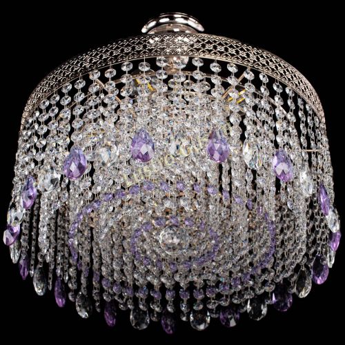 Люстра Венеция Капель журавлик фиолетовая в Саратове Гусь Хрустальный