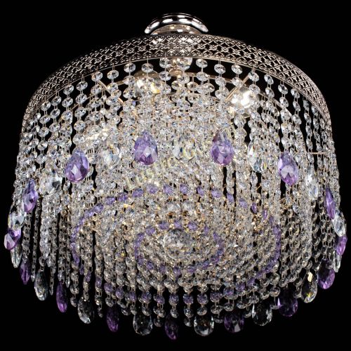 Люстра Венеция Капель журавлик фиолетовая в Саратове Гусь Хрустальный