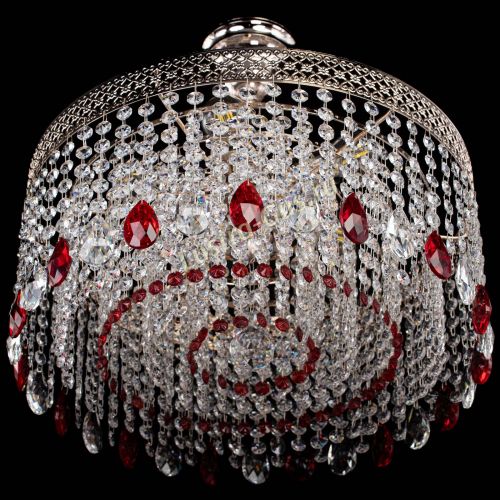 Люстра Венеция Капель журавлик красная в Саратове Гусь Хрустальный