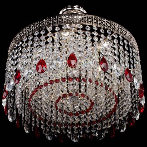 Люстра Венеция Капель журавлик красная в Саратове Гусь Хрустальный