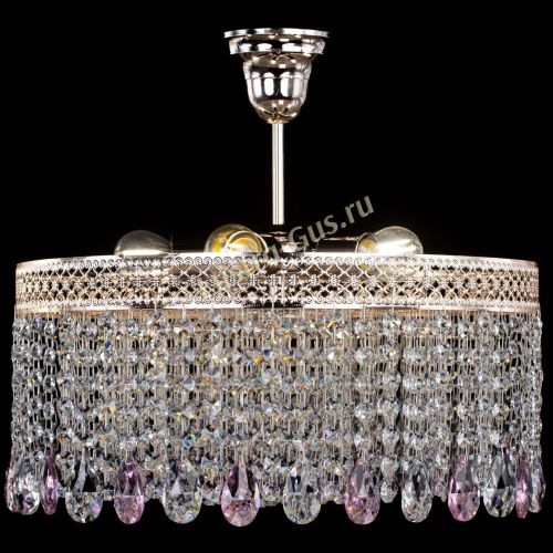 Люстра Венеция Капель журавлик розовая в Саратове Гусь Хрустальный