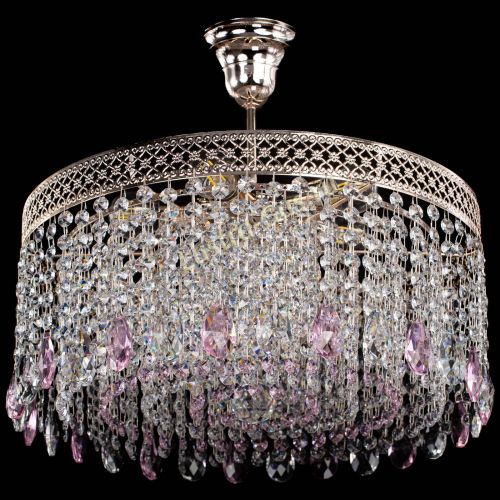Люстра Венеция Капель журавлик розовая в Саратове Гусь Хрустальный