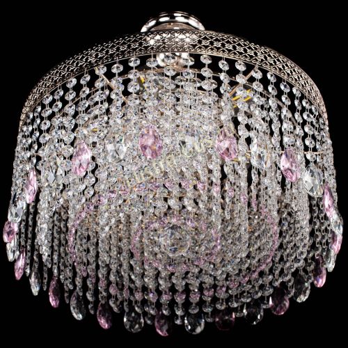 Люстра Венеция Капель журавлик розовая в Саратове Гусь Хрустальный