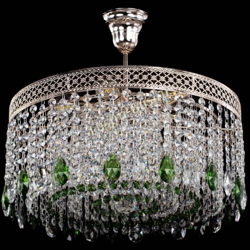 Люстра Венеция Капель журавлик зеленая в Саратове Гусь Хрустальный