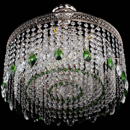 Люстра Венеция Капель журавлик зеленая в Саратове Гусь Хрустальный