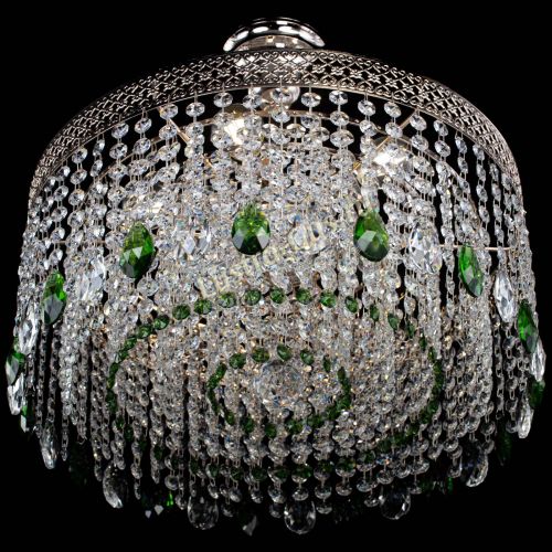 Люстра Венеция Капель журавлик зеленая в Саратове Гусь Хрустальный