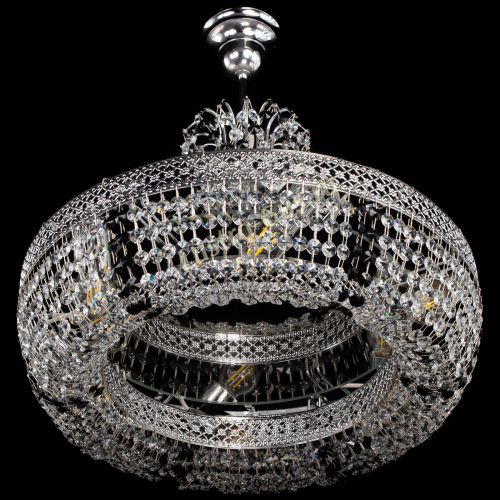 Люстра Венеция Кольцо с подвесом Черная в Саратове Гусь Хрустальный