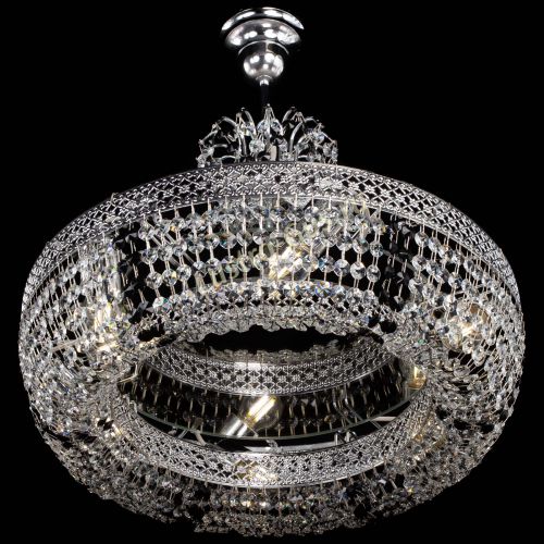 Люстра Венеция Кольцо с подвесом Черная в Саратове Гусь Хрустальный