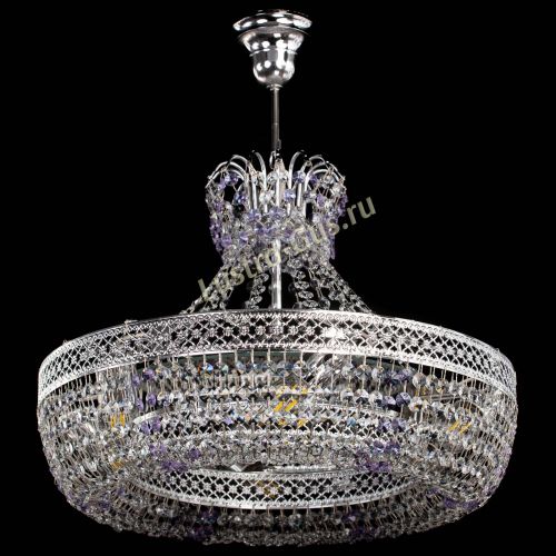 Люстра Венеция Кольцо с подвесом Фиолетовая в Саратове Гусь Хрустальный