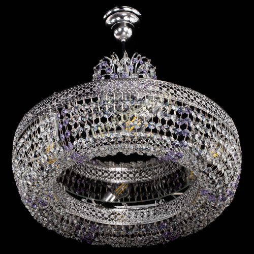 Люстра Венеция Кольцо с подвесом Фиолетовая в Саратове Гусь Хрустальный