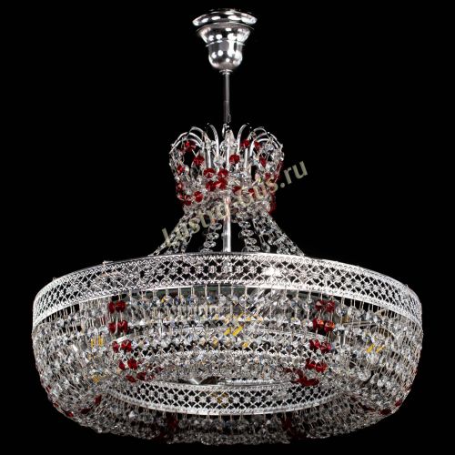 Люстра Венеция Кольцо с подвесом Красная в Саратове Гусь Хрустальный