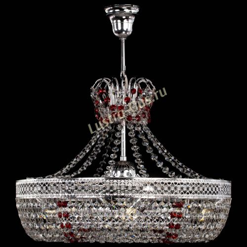 Люстра Венеция Кольцо с подвесом Красная в Саратове Гусь Хрустальный