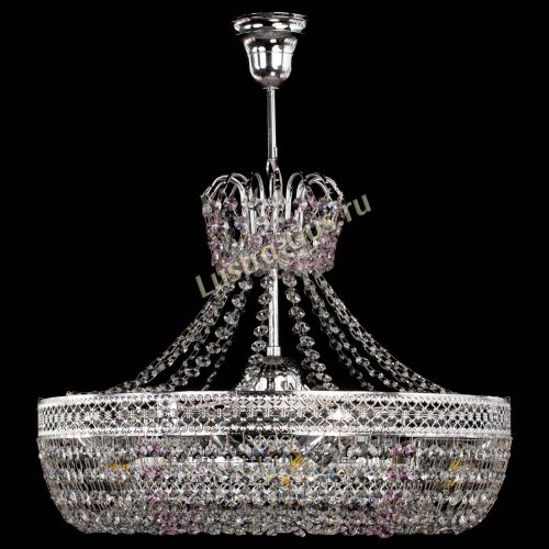 Люстра Венеция Кольцо с подвесом Розовая в Саратове Гусь Хрустальный