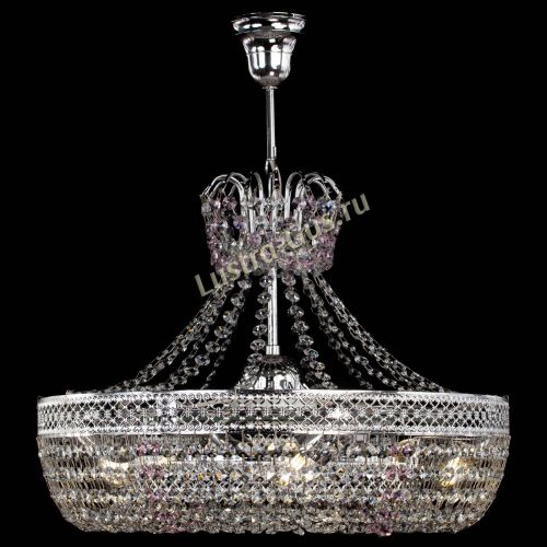 Люстра Венеция Кольцо с подвесом Розовая в Саратове Гусь Хрустальный