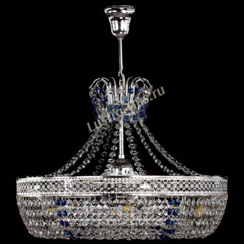 Люстра Венеция Кольцо с подвесом Синяя в Саратове Гусь Хрустальный
