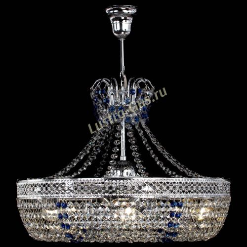 Люстра Венеция Кольцо с подвесом Синяя в Саратове Гусь Хрустальный