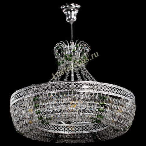 Люстра Венеция Кольцо с подвесом Зеленая в Саратове Гусь Хрустальный
