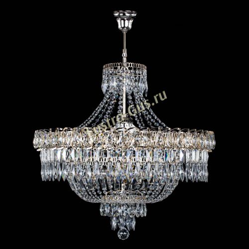 Люстра Водопад перо №8 с подвесом в Саратове Гусь Хрустальный