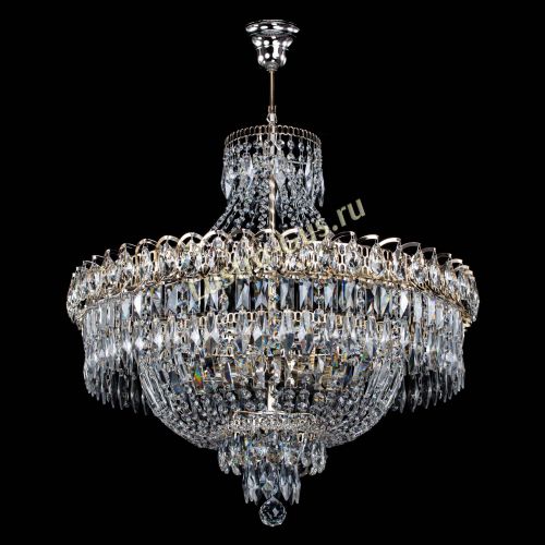 Люстра Водопад перо №8 с подвесом в Саратове Гусь Хрустальный