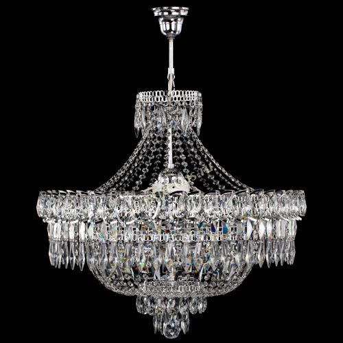 Люстра Водопад перо с подвесом в Саратове Гусь Хрустальный