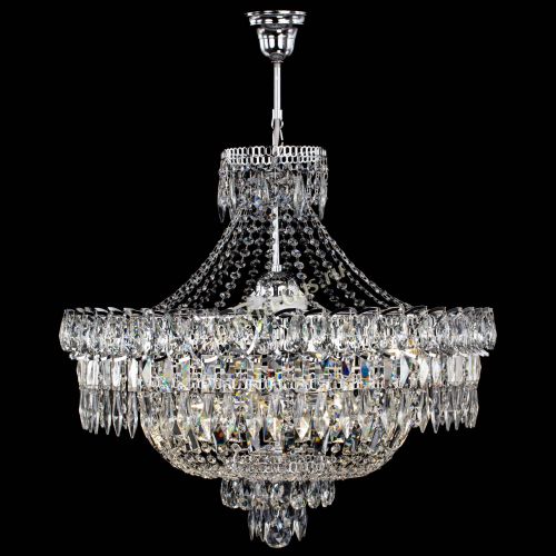 Люстра Водопад перо с подвесом в Саратове Гусь Хрустальный