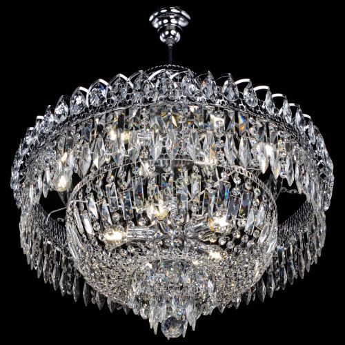 Люстра Водопад перо с подвесом в Саратове Гусь Хрустальный