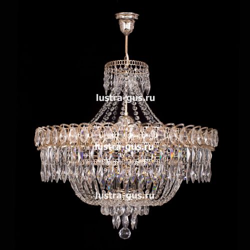 Люстра Водопад перо с подвесом в Саратове Гусь Хрустальный