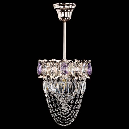 Люстра Водоворот №1 мини с подвесом фиолетовая в Саратове Гусь Хрустальный