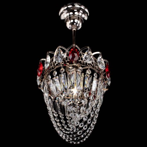 Люстра Водоворот №1 мини с подвесом красная в Саратове Гусь Хрустальный