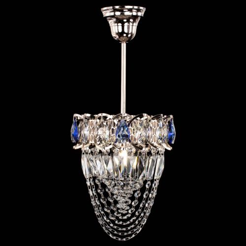 Люстра Водоворот №1 мини с подвесом синяя в Саратове Гусь Хрустальный