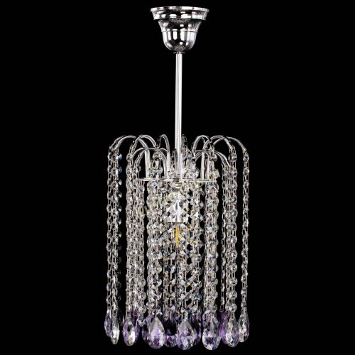 Люстра Зима капель журавлик фиолетовая в Саратове Гусь Хрустальный